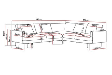 Menard 6-sits Högervänd L-formad Hörnsoffa i Manchester - Beige - Möbler - Soffa - Hörnsoffa