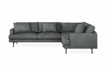 Menard 6-sits Högervänd L-formad Hörnsoffa i Manchester - Grå - Möbler - Soffa - Hörnsoffa