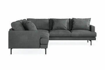 Menard 6-sits Högervänd L-formad Hörnsoffa i Manchester - Grå - Möbler - Soffa - Hörnsoffa