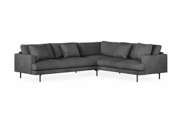 Menard 6-sits Högervänd L-formad Hörnsoffa i Manchester - Grå - Möbler - Soffa - Hörnsoffa