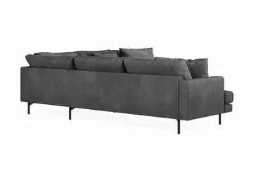 Menard 6-sits Högervänd L-formad Hörnsoffa i Manchester - Grå - Möbler - Soffa - Hörnsoffa