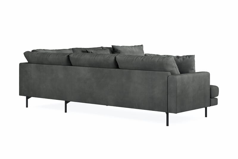 Menard 6-sits Högervänd L-formad Hörnsoffa i Manchester - Grå - Möbler - Soffa - Hörnsoffa