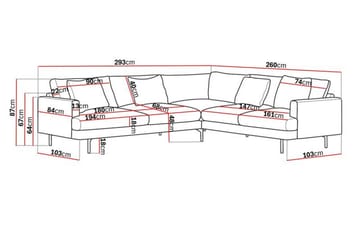 Menard 6-sits Högervänd L-formad Hörnsoffa i Manchester - Grön - Möbler - Soffa - Hörnsoffa