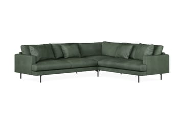 Menard 6-sits Högervänd L-formad Hörnsoffa i Manchester - Grön - Möbler - Soffa - Hörnsoffa