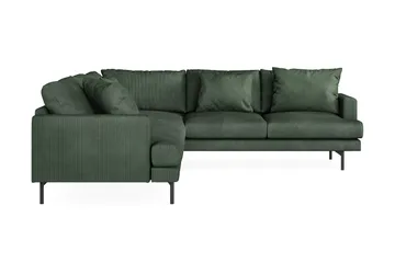 Menard 6-sits Högervänd L-formad Hörnsoffa i Manchester - Grön - Möbler - Soffa - Hörnsoffa