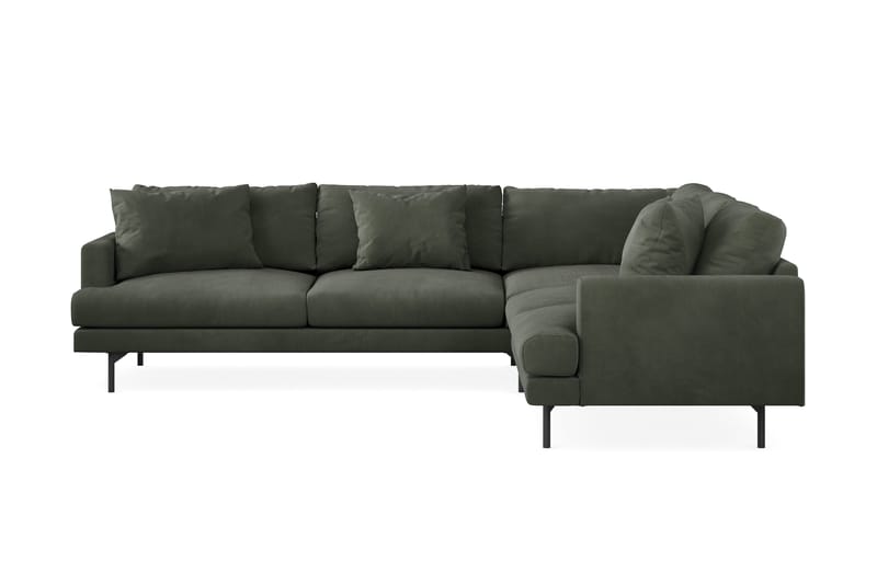 Menard 6-sits Högervänd L-formad Hörnsoffa i Manchester - Mörkgrön - Möbler - Soffa - Hörnsoffa