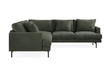 Menard 6-sits Högervänd L-formad Hörnsoffa i Manchester - Mörkgrön - Möbler - Soffa - Hörnsoffa