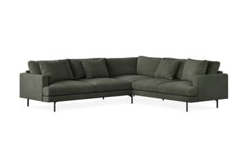 Menard 6-sits Högervänd L-formad Hörnsoffa i Manchester - Mörkgrön - Möbler - Soffa - Hörnsoffa