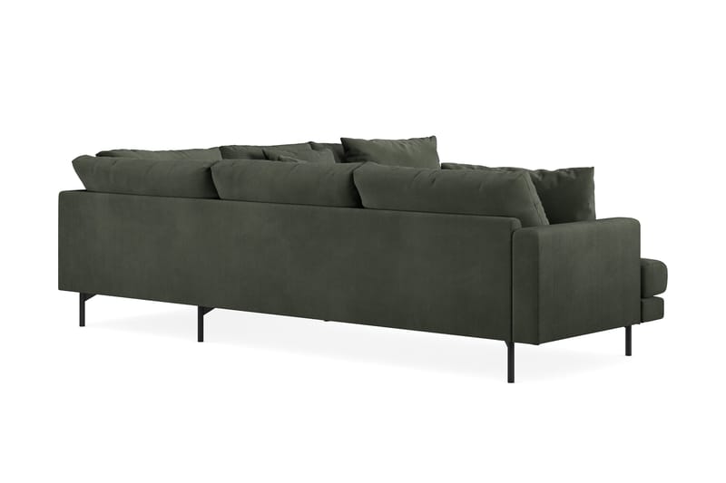 Menard 6-sits Högervänd L-formad Hörnsoffa i Manchester - Mörkgrön - Möbler - Soffa - Hörnsoffa