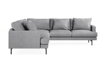 Menard 6-sits Högervänd L-formad Hörnsoffa i Tyg - Grå - Möbler - Soffa - Hörnsoffa