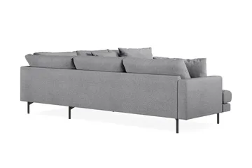 Menard 6-sits Högervänd L-formad Hörnsoffa i Tyg - Grå - Möbler - Soffa - Hörnsoffa