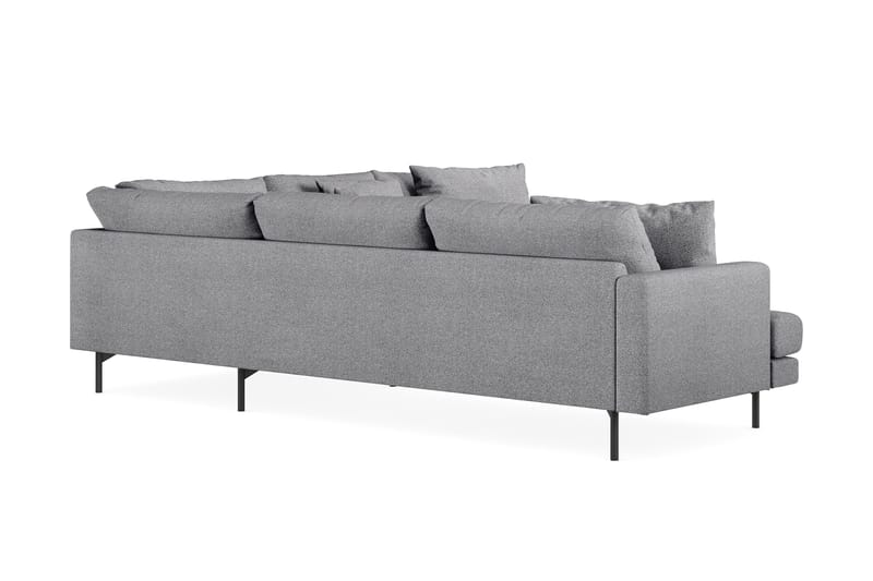 Menard 6-sits Högervänd L-formad Hörnsoffa i Tyg - Grå - Möbler - Soffa - Hörnsoffa