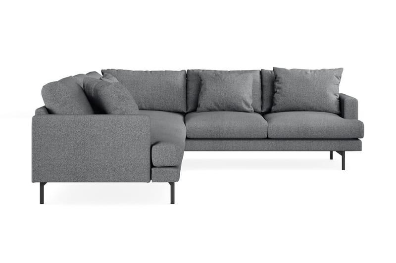Menard 6-sits Högervänd L-formad Hörnsoffa i Tyg - Mörkgrå - Möbler - Soffa - Hörnsoffa
