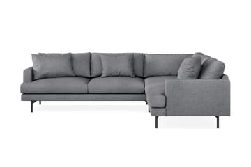 Menard 6-sits Högervänd L-formad Hörnsoffa i Tyg - Mörkgrå - Möbler - Soffa - Hörnsoffa