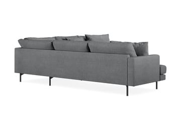Menard 6-sits Högervänd L-formad Hörnsoffa i Tyg - Mörkgrå - Möbler - Soffa - Hörnsoffa