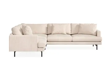Menard 6-sits Vänstervänd L-formad Hörnsoffa i Manchester - Beige - Möbler - Soffa - Hörnsoffa