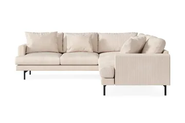 Menard 6-sits Vänstervänd L-formad Hörnsoffa i Manchester - Beige - Möbler - Soffa - Hörnsoffa