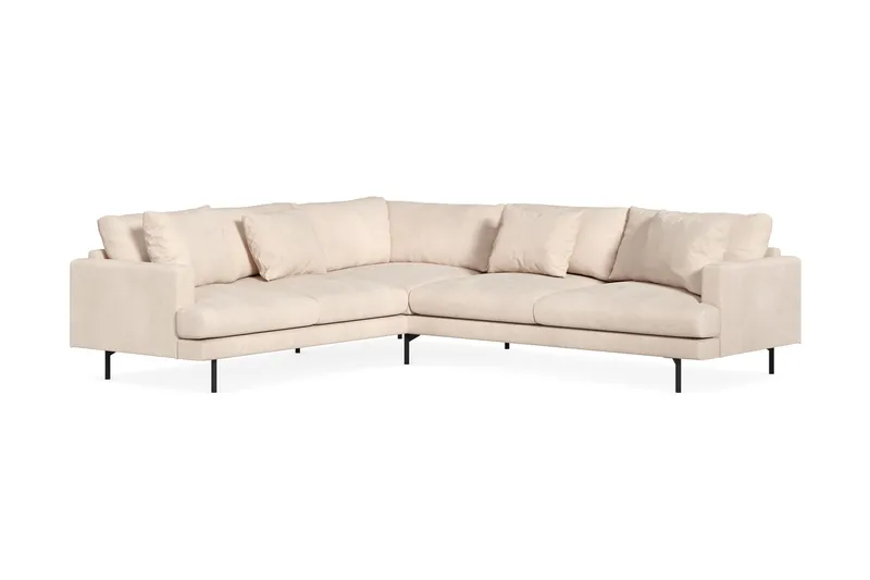 Menard 6-sits Vänstervänd L-formad Hörnsoffa i Manchester - Beige - Möbler - Soffa - Hörnsoffa