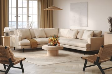 Menard 6-sits Vänstervänd L-formad Hörnsoffa i Manchester - Beige - Möbler - Soffa - Hörnsoffa