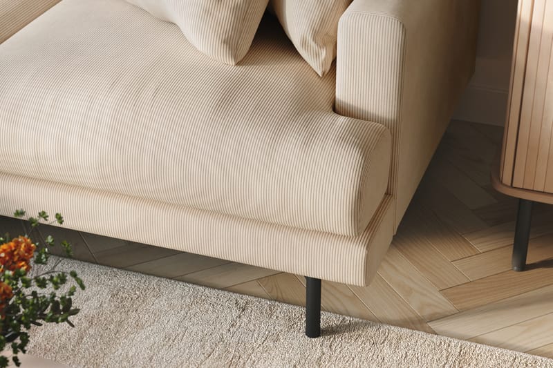 Menard 6-sits Vänstervänd L-formad Hörnsoffa i Manchester - Beige - Möbler - Soffa - Hörnsoffa