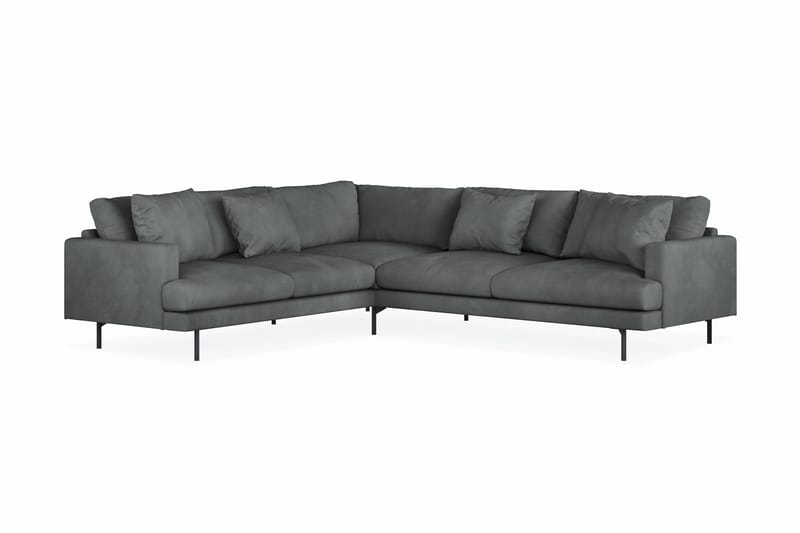 Menard 6-sits Vänstervänd L-formad Hörnsoffa i Manchester - Grå - Möbler - Soffa - Hörnsoffa