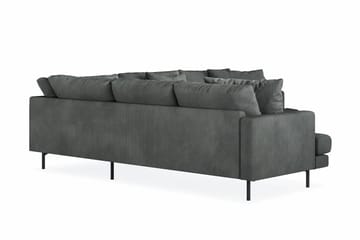 Menard 6-sits Vänstervänd L-formad Hörnsoffa i Manchester - Grå - Möbler - Soffa - Hörnsoffa