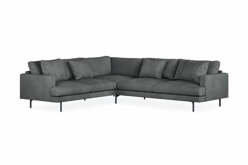 Menard 6-sits Vänstervänd L-formad Hörnsoffa i Manchester - Grå - Möbler - Soffa - Hörnsoffa