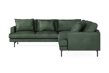 Menard 6-sits Vänstervänd L-formad Hörnsoffa i Manchester - Grön - Möbler - Soffa - Hörnsoffa