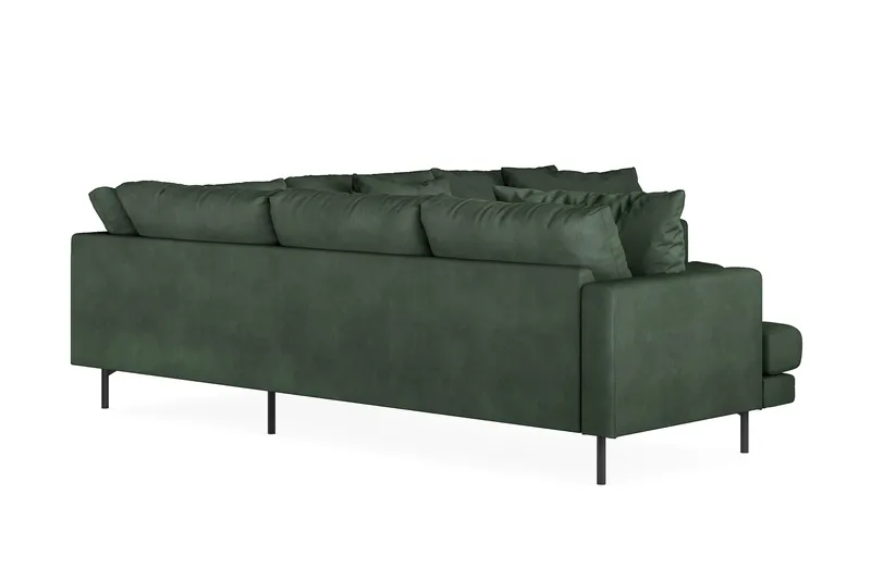 Menard 6-sits Vänstervänd L-formad Hörnsoffa i Manchester - Grön - Möbler - Soffa - Hörnsoffa