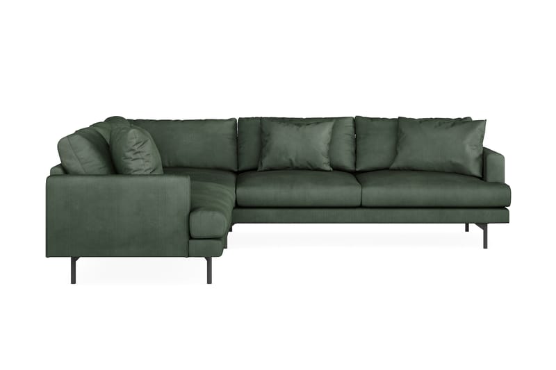 Menard 6-sits Vänstervänd L-formad Hörnsoffa i Manchester - Grön - Möbler - Soffa - Hörnsoffa