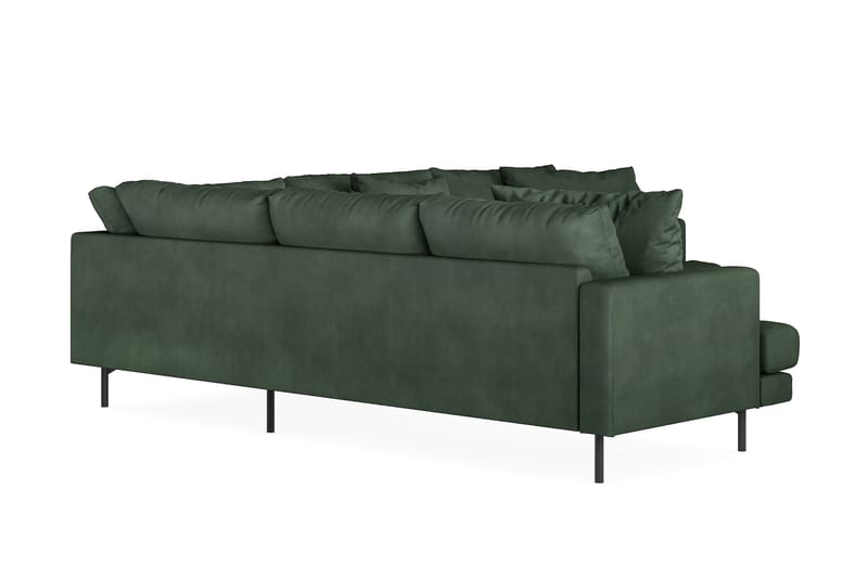 Menard 6-sits Vänstervänd L-formad Hörnsoffa i Manchester - Grön - Möbler - Soffa - Hörnsoffa