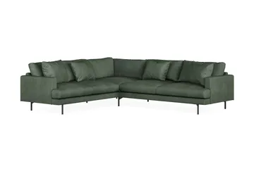 Menard 6-sits Vänstervänd L-formad Hörnsoffa i Manchester - Grön - Möbler - Soffa - Hörnsoffa