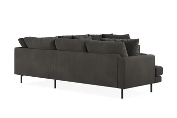 Menard 6-sits Vänstervänd L-formad Hörnsoffa i Manchester - Mörkgrå - Möbler - Soffa - Hörnsoffa