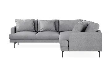 Menard 6-sits Vänstervänd L-formad Hörnsoffa i Tyg - Grå - Möbler - Soffa - Hörnsoffa