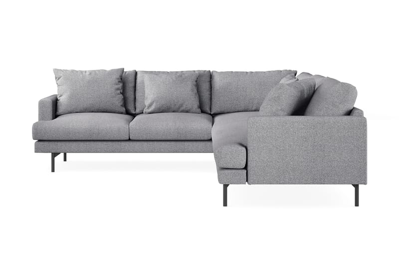 Menard 6-sits Vänstervänd L-formad Hörnsoffa i Tyg - Grå - Möbler - Soffa - Hörnsoffa