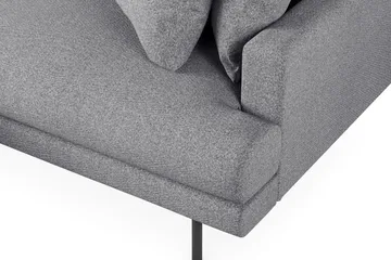 Menard 6-sits Vänstervänd L-formad Hörnsoffa i Tyg - Grå - Möbler - Soffa - Hörnsoffa