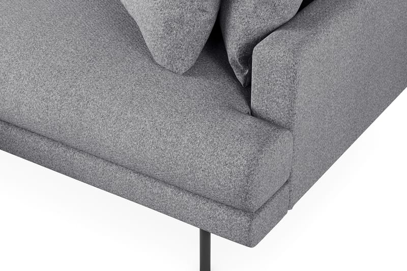 Menard 6-sits Vänstervänd L-formad Hörnsoffa i Tyg - Grå - Möbler - Soffa - Hörnsoffa