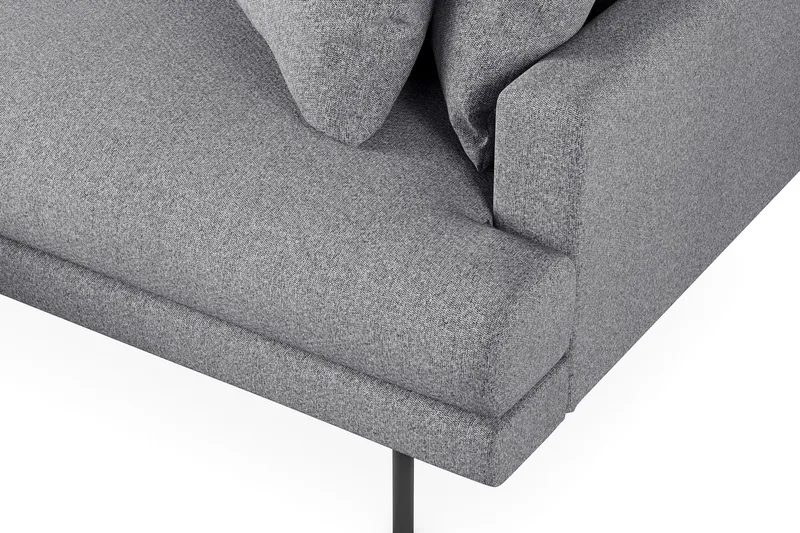 Menard 6-sits Vänstervänd L-formad Hörnsoffa i Tyg - Grå - Möbler - Soffa - Hörnsoffa