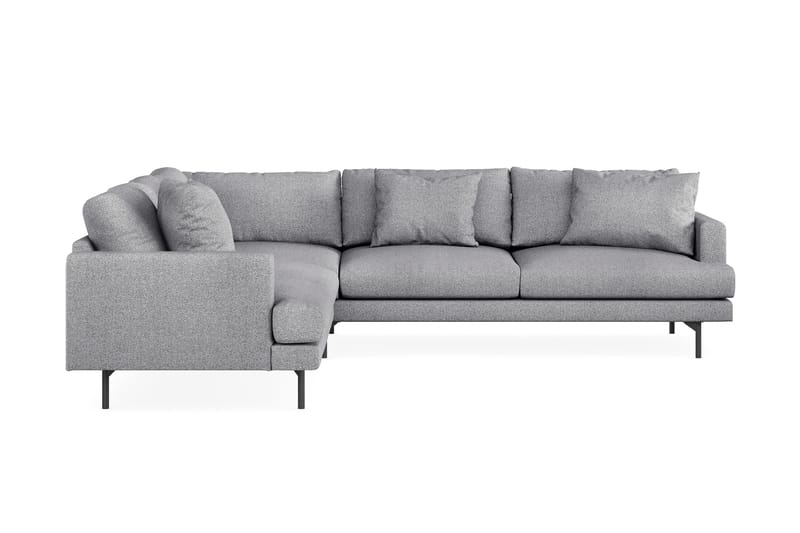Menard 6-sits Vänstervänd L-formad Hörnsoffa i Tyg - Grå - Möbler - Soffa - Hörnsoffa