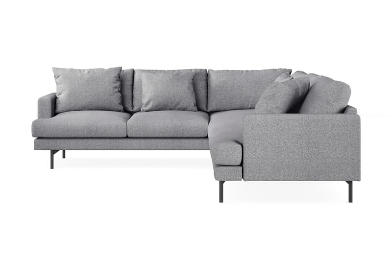 Menard 6-sits Vänstervänd L-formad Hörnsoffa i Tyg - Grå - Möbler - Soffa - Hörnsoffa