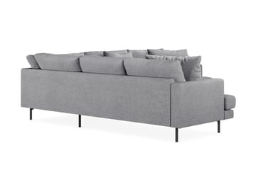 Menard 6-sits Vänstervänd L-formad Hörnsoffa i Tyg - Grå - Möbler - Soffa - Hörnsoffa