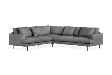 Menard 6-sits Vänstervänd L-formad Hörnsoffa i Tyg - Mörkgrå - Möbler - Soffa - Hörnsoffa