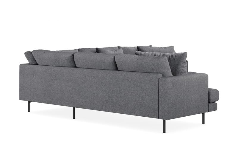 Menard 6-sits Vänstervänd L-formad Hörnsoffa i Tyg - Mörkgrå - Möbler - Soffa - Hörnsoffa