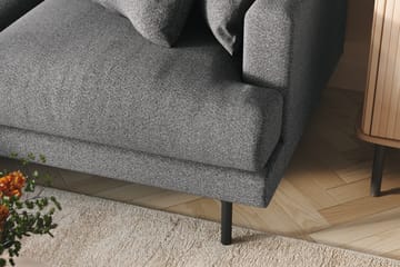 Menard 6-sits Vänstervänd L-formad Hörnsoffa i Tyg - Mörkgrå - Möbler - Soffa - Hörnsoffa