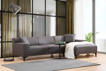Mississauga Divansoffa 3-sits - Antracit - Möbler - Soffa - Hörnsoffa - Hörnsoffa med divan