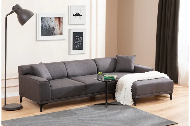 Mississauga Divansoffa 3-sits - Antracit - Möbler - Soffa - Hörnsoffa - Hörnsoffa med divan