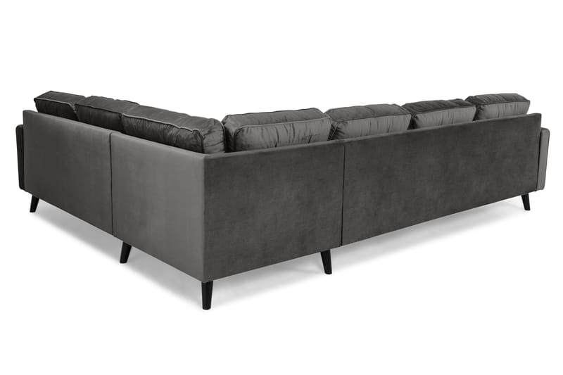 Monroe 5-sits Vändbar U-formad Hörnsoffa med divan i Sammet - Mörkgrå - Möbler - Soffa - Hörnsoffa