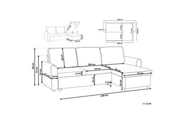 Nesna Hörnsoffa 228 cm - Grå - Möbler - Soffa - Hörnsoffa