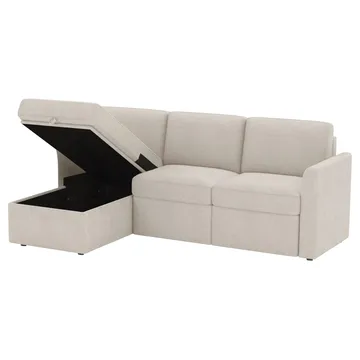 Nordhus 3-sits Soffa med vändbar divan och förvaring - Creme - Möbler - Soffa - Hörnsoffa - Hörnsoffa med divan