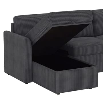 Nordhus 3-sits Soffa med vändbar divan och förvaring i manchester - Antracit - Möbler - Soffa - Hörnsoffa - Hörnsoffa med divan